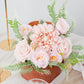 1 Set, Fake Flower Artificial Flowers Plants Bouquets Of Silk Roses Wedding