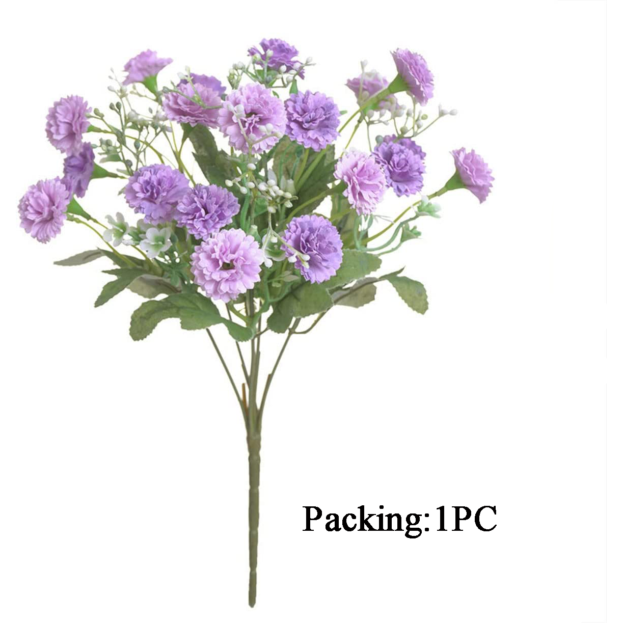 1 Bunch, Artificial Flower, Plastic Artificial Carnation Bundle, Silk Small Flowers Fake Plant Decor,30CM/12.2IN