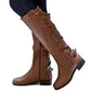 PU Chunky Heel Zipper Casual Winter Women Boots