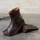 Retro Leather Handmade Velvet Winter Boots | huidiyu