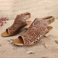 Summer Camel Retro Ethnic Shoes Heeled Pointed 36-42
