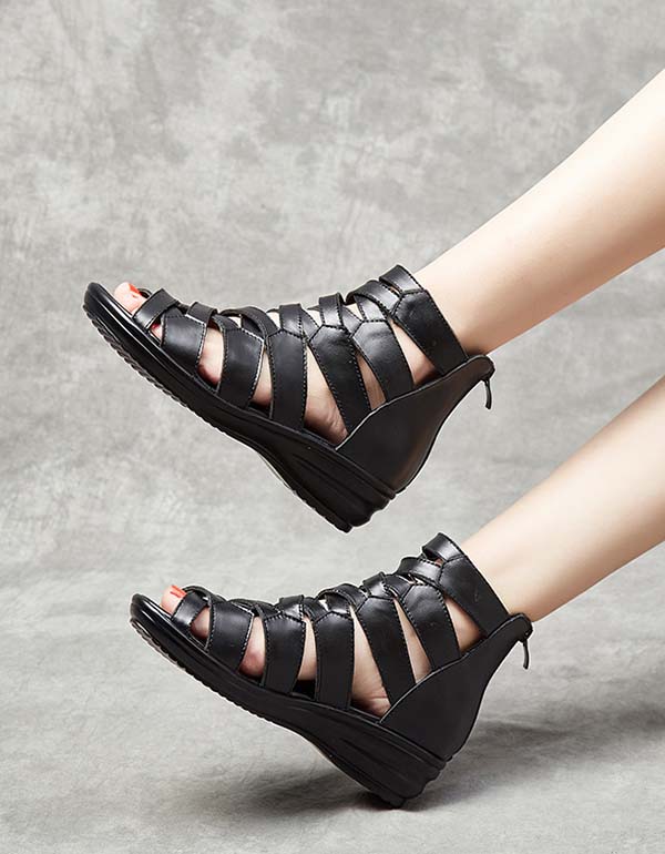 Summer Leather Open-toe Roman Sandals 35-43