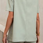 Casual Work Solid Buttons Turn-back Collar Short Sleeve Two Pieces