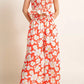 Casual Sweet Floral Stringy Selvedge Strapless Sleeveless Two Pieces
