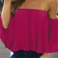 Fashion Casual Solid Patchwork Strapless Tops
