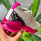Floral Pattern Flying Knit Sneakers**