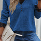 Fashion Casual Solid Pullovers V Neck Tops(7 Colors)