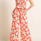 Casual Sweet Floral Stringy Selvedge Strapless Sleeveless Two Pieces