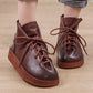 Women's Thick-soled Leather Retro Ankle Boots