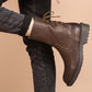 Real Leather Non-slip Waterproof Back Lace-up Boots