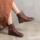 Retro Handmade Leather Casual Short Boots | Gift Shoes
