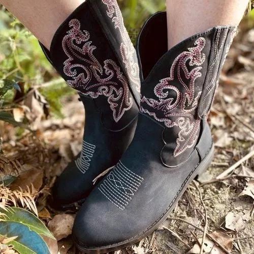Women's Flower Ankle Boots**