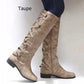 PU Chunky Heel Zipper Casual Winter Women Boots**