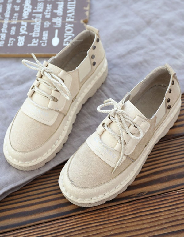 Spring Handmade Soft  Flat Casual Sneakers