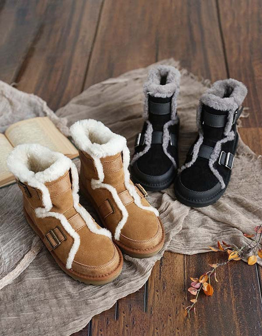 Suede Fluffy  Winter Snow Boots for Women