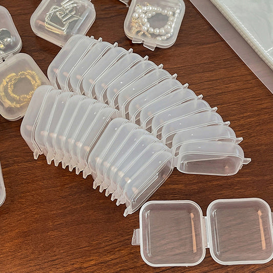 10/40pcs Mini Clear Plastic Storage Boxes - Perfect for Storing Jewelry, Crafts, Hardware & More!