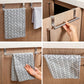 1pc Kitchen Stainless Steel Towel Rack Storage Rack Non-Porous Cabinet Door Back Rag Rack Storage