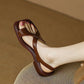 Square Toe Cross-strap Flat Sandals Slingback 35-41