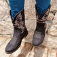 Women's Flower Ankle Boots**