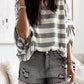 Fashion Casual Daily Striped Tops