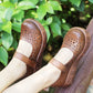 Summer Hollow Close Toe Wedge Sandals
