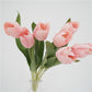 6PCS End Simulation Bouquet Moist Feeling Tulip Bridal Bouquet Living Room and Dining Table Decoration Floriculture Soft Outfit Flower Arrangement and Fake Flower
