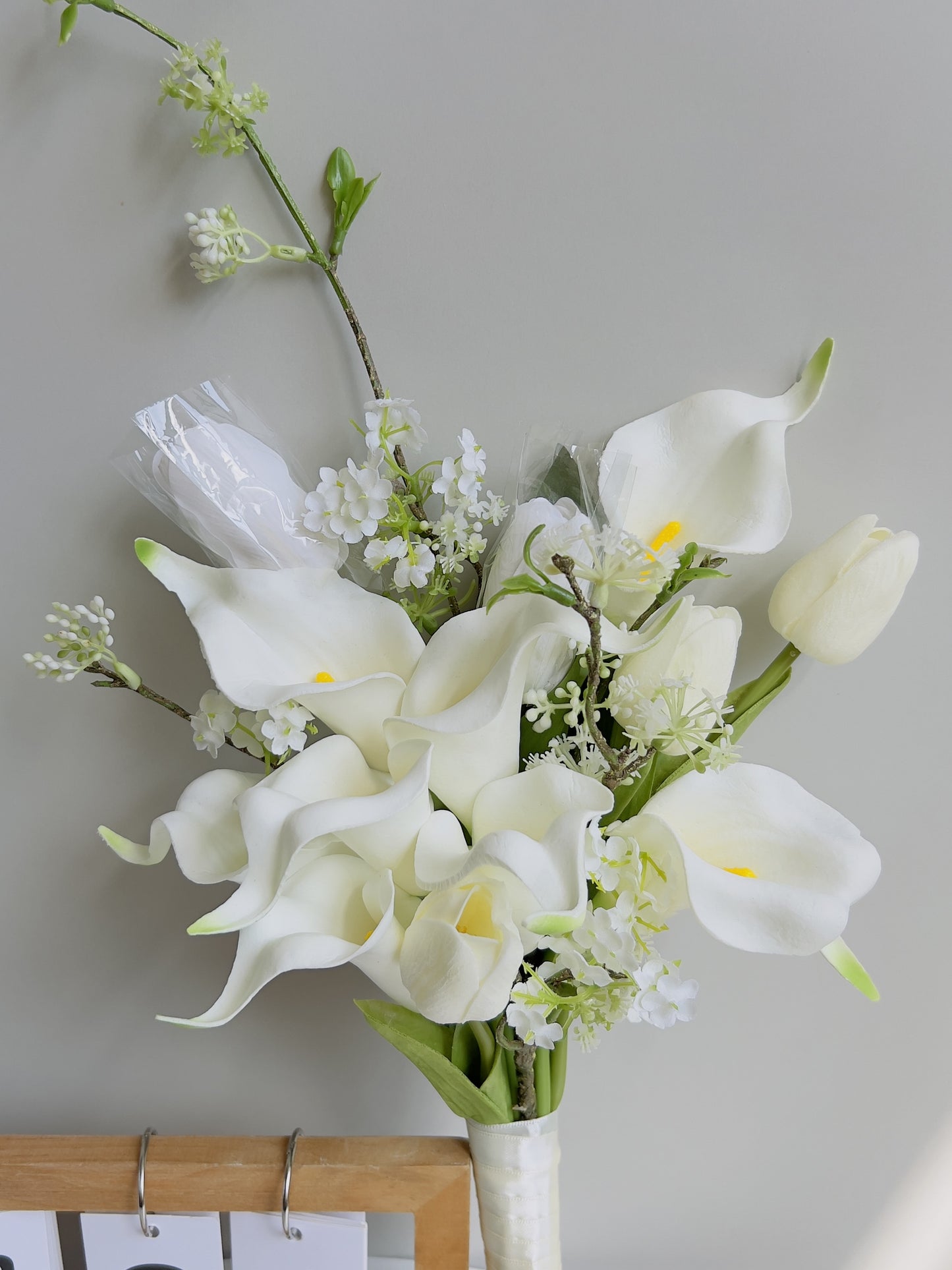 Handmade mix and match simulation hand held bouquet wedding dress