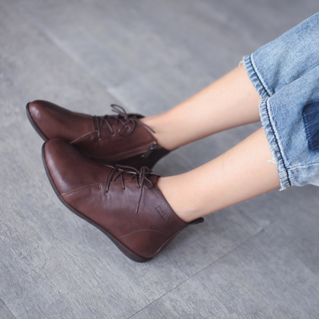 Retro Handmade Pointed Toe Boots | Gift Shoes