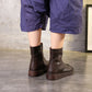 Retro Leather Handmade Velvet Winter Boots | huidiyu