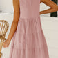 Fashion Casual Solid Patchwork O Neck Princess Dresses(6 Colors)