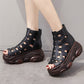 Summer Fish Toe Hollow Wedge Sandals Boots