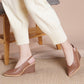 Spring Summer Pointed Head Buckle Wedge Sandals