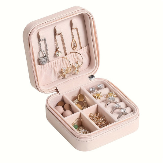 Small Jewelry Organizer, Portable Travel Earrings Storage Box, Mini Ring Storage Case, Necklace Storage Box