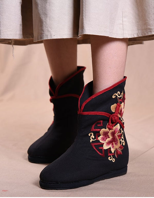 National Style Embroidered Handmade Winter Boots