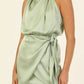 Elegant Solid Solid Color Halter One Step Skirt Dresses(6 Colors)