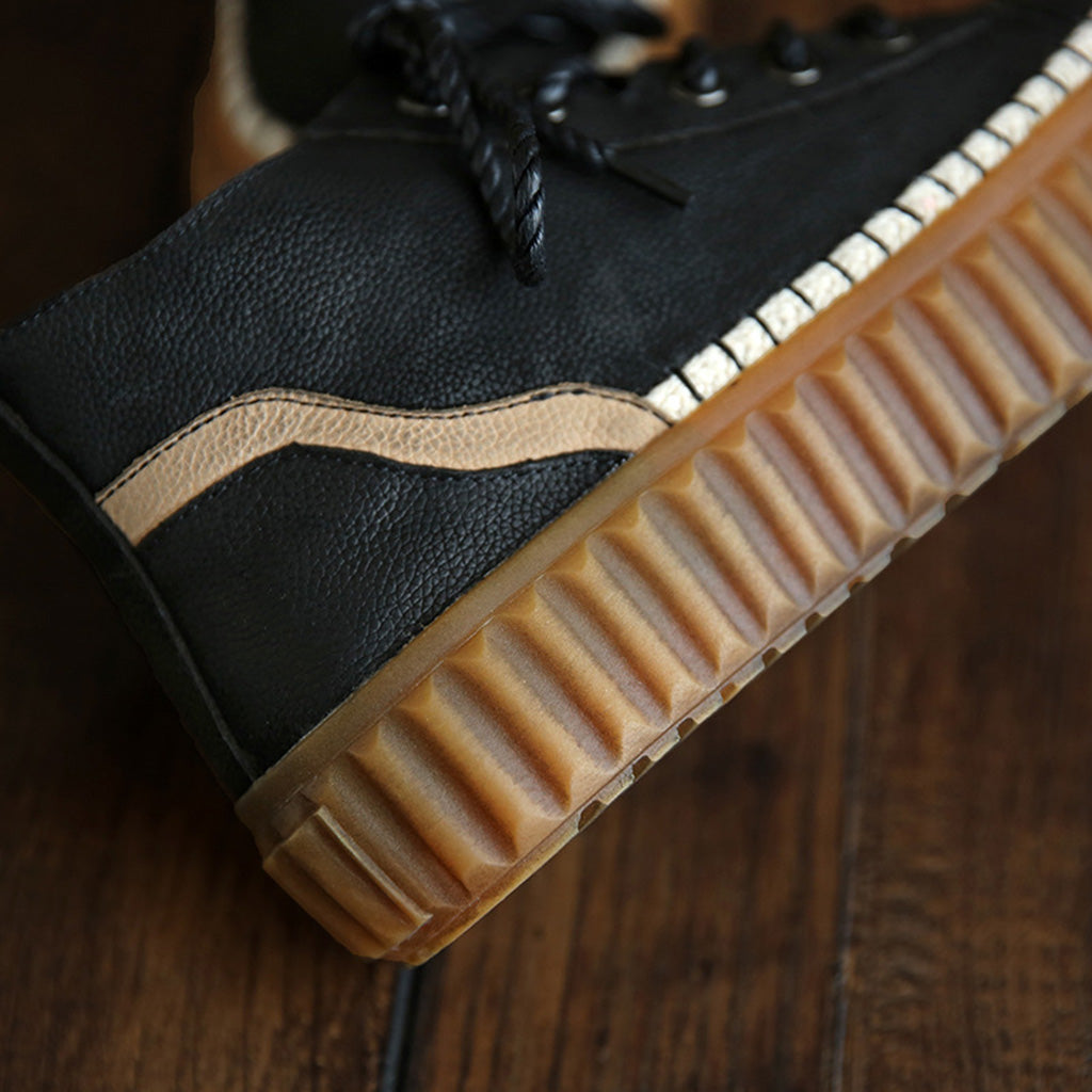 Retro Leather Women Casual Shoes | huidiyu