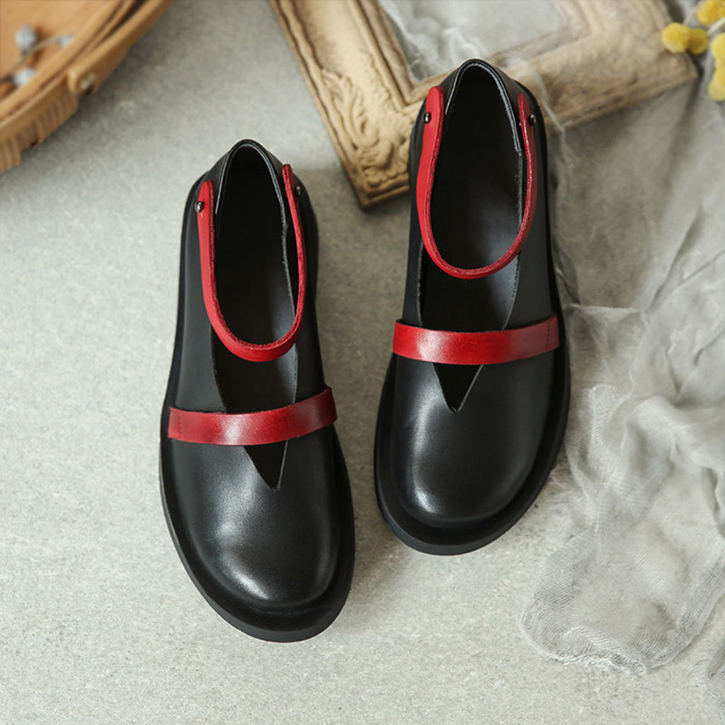Spring Summer Comfartable Retro Leather Flat Women's Shoes | Gift Shoes