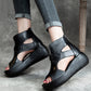 Summer Cut-out Fish Toe Wedge Sandals