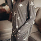 Casual The stars Printing O Neck Long Sleeve Two Pieces