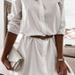 Fashion Casual Solid Patchwork POLO collar One Step Skirt Dresses