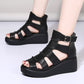 [Clearance]Women's New Retro Leather Ankle Strap Sandals 38