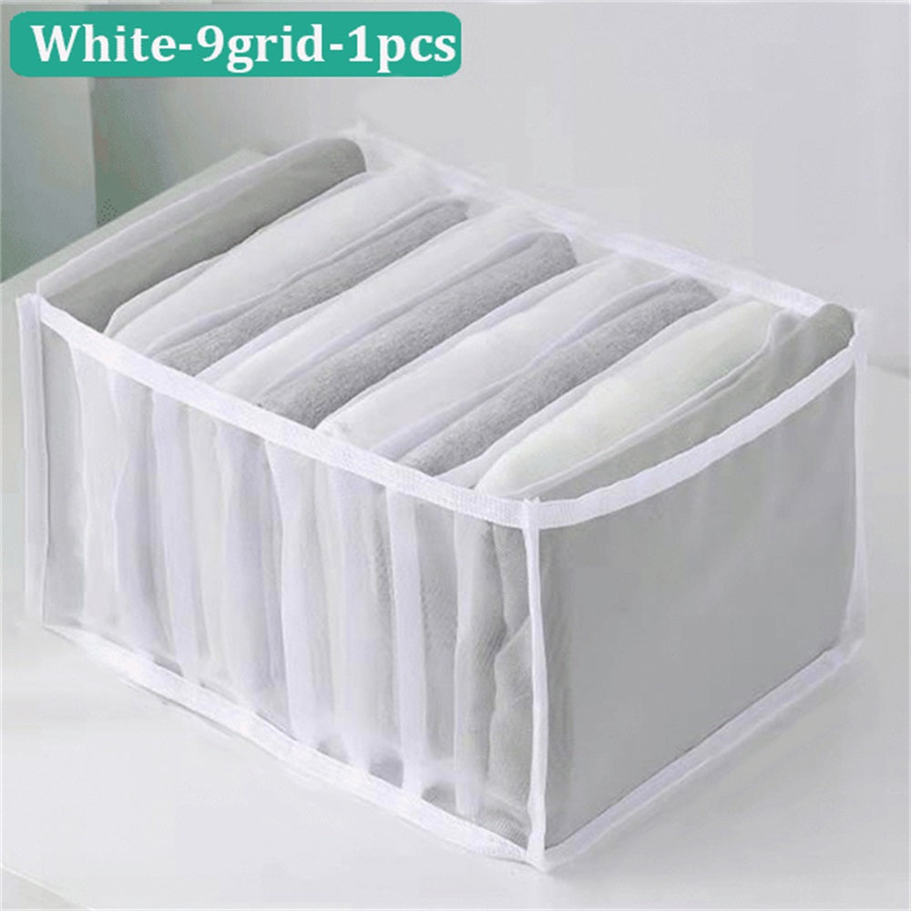 1pc Wardrobe Clothes Organizer, Clothes Organizer For Folded Clothes, Drawer Clothes Organizer, Visual Compartment Storage Box For Thin Jeans, Pants, T-shirts, Leggings
