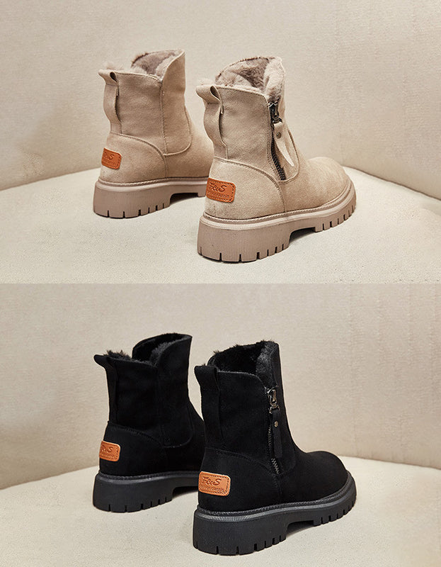 Suede Fur Lining Winter Snow Boots