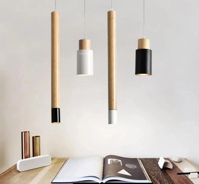 Ambrose - Modern Nordic Long Hanging Wood Light - Veooy