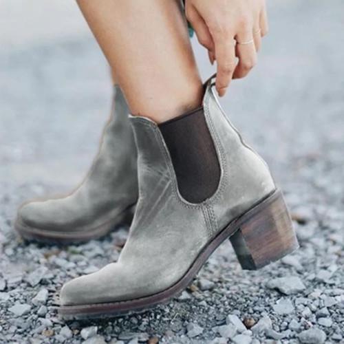 Women Med Calf Ankle Boots *