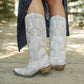 Rivet Block Heel PU Knee-High Boots Vintage Women Boots *