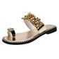 Women's PVC Flat Heel Sandals Slippers With Sequin shoes