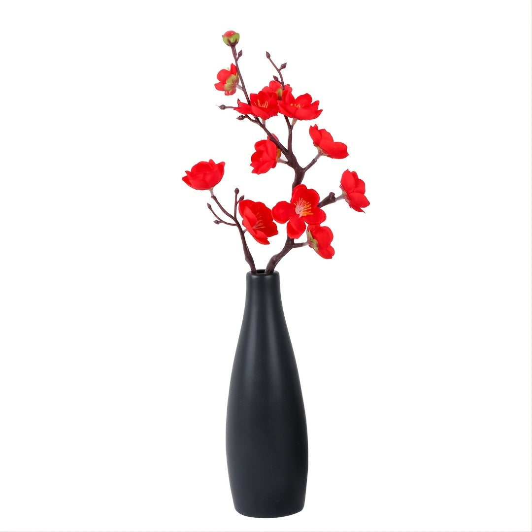 1pc Artificial Silk Plum Blossom Flower, Fake Plum Branches, Home Decor Without Vase