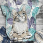 Plus Size Animal Printed Short Sleeve Crew Neck Casual Shirts & Tops