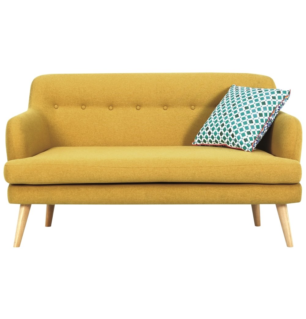 Exelero - Yellow Loveseat 2 Seater Sofa - Veooy